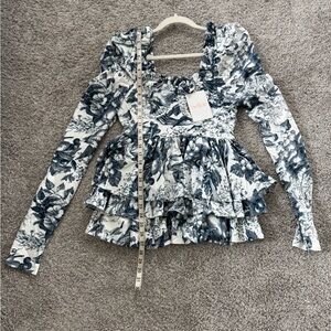 SELKIE - Boleyn Top in Louie Toile - size medium - BNWT